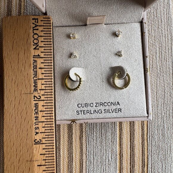 Rachel Zoe Sterling Silver Earring Set - Picture 2 of 3